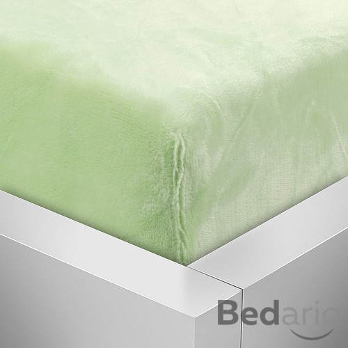 Mikroplyšové prostěradlo 90x200 Elegance - Světle zelená