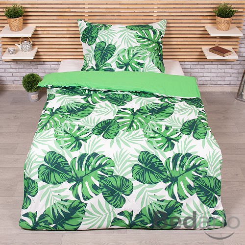 Microtop povlečení 140x200+70x90 Monstera
