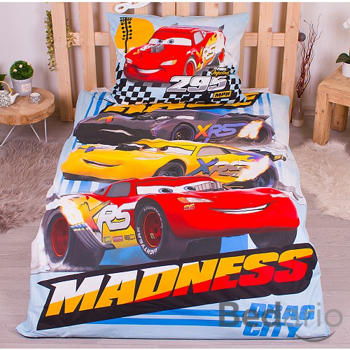 Bavlněné povlečení 140x200+70x90 Cars Madness