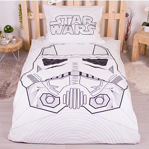 Bavlněné povlečení 140x200+70x90 Star Wars White