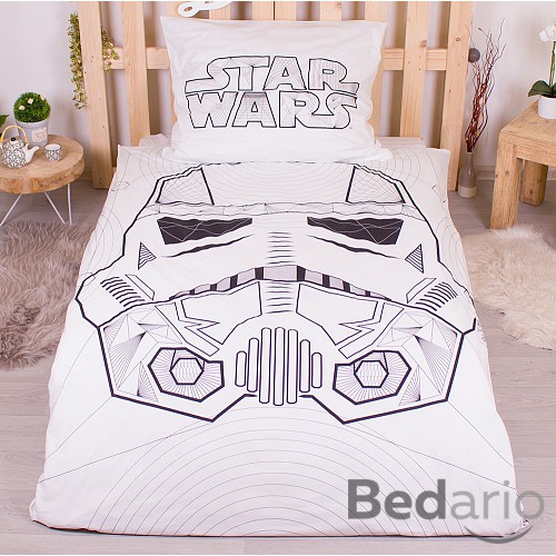 Bavlněné povlečení 140x200+70x90 Star Wars White