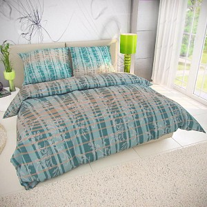 Prodloužené krepové povlečení 140x220+70x90 TAPISERIE tyrkysová