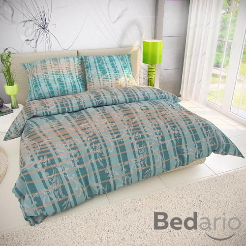 Prodloužené krepové povlečení 140x220+70x90 TAPISERIE tyrkysová