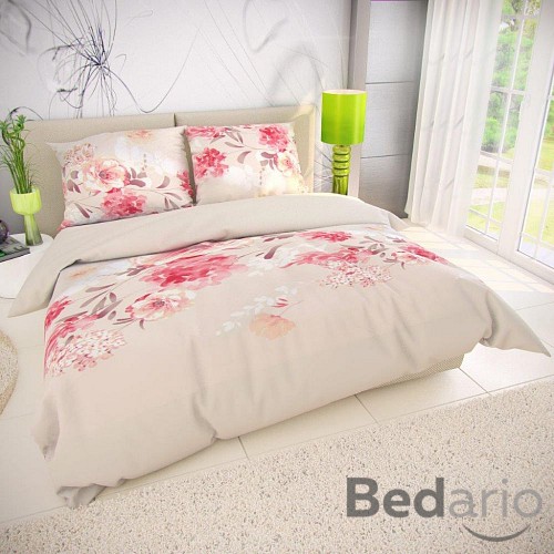 Bavlněné ložní povlečení 140x200+70x90 TANEA růžová