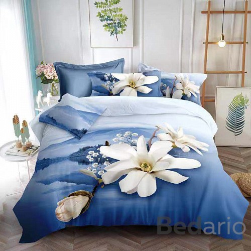 Sedmidílná sada 3D povlečení 140x200+70x90 Magnolia royal star