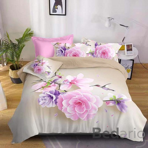 Sedmidílná sada 3D povlečení 140x200+70x90 Peony