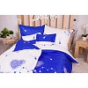 Sedmidílná sada povlečení 140x200+70x90 Star Hearts in Cobalt Blue