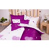 Sedmidílná sada povlečení 140x200+70x90 Star Hearts in Purple