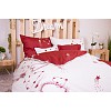 Sedmidílná sada povlečení 140x200+70x90 Star Hearts in Claret