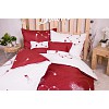 Sedmidílná sada povlečení 140x200+70x90 Star Hearts in Claret