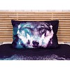 3D povlečení 140x200+70x90 Blue Wolf