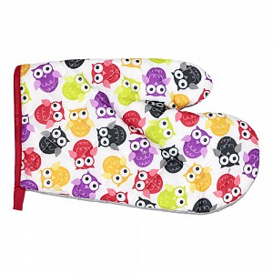 Kuchyňská chňapka s potiskem - Sovičky