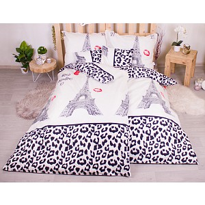 Sedmidílná sada 3D povlečení 140x200+70x90 Landmarks Eifel