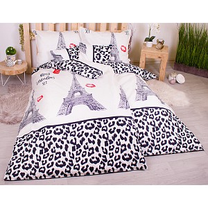 Sedmidílná sada 3D povlečení 140x200+70x90 Landmarks Eifel