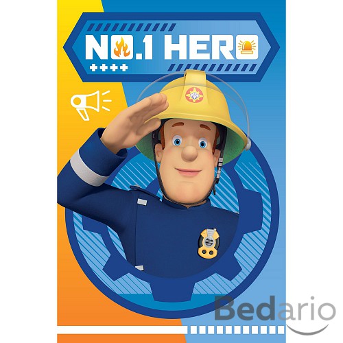 Dětská fleecová deka 100x150 Požárník Sam Hero No.1