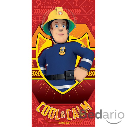 Osuška 70x140 - Požárník Sam Red