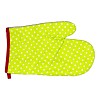 Kuchyňská chňapka s potiskem - Zelená s bílými puntíky