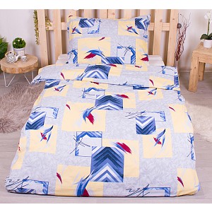 Flanelové povlečení DELUXE 140x200+70x90 Malba modrá