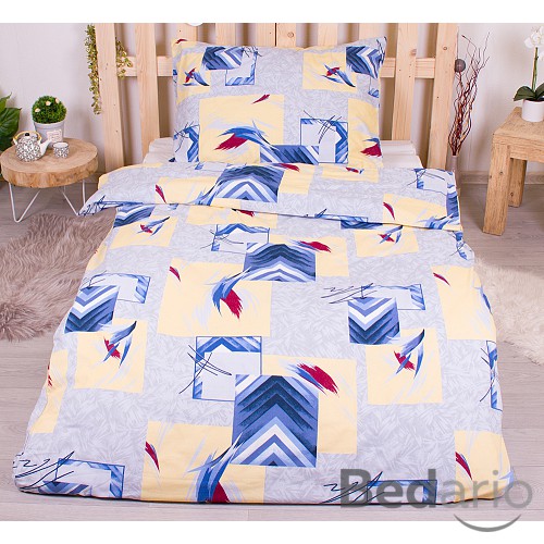 Flanelové povlečení DELUXE 140x200+70x90 Malba modrá