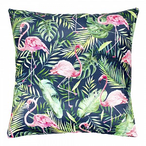 Povlak na polštářek 45x45 Flamingo black jungle