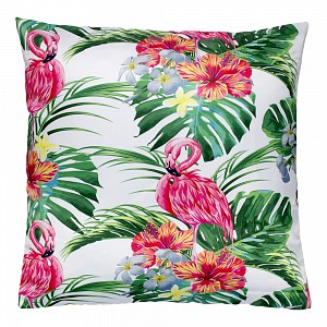 Povlak na polštářek 45x45 Flamingo white jungle
