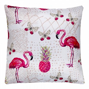 Povlak na polštářek 45x45 Flamingo pineapple