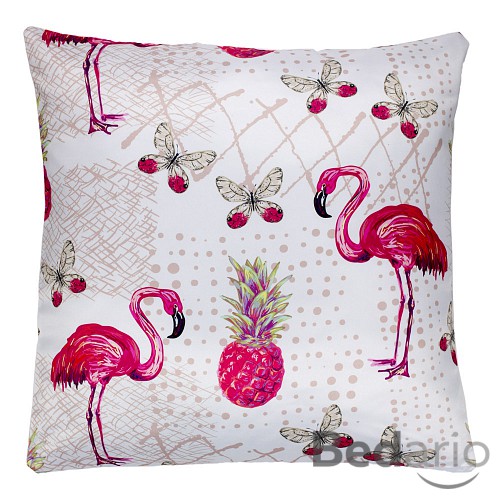Povlak na polštářek 45x45 Flamingo pineapple