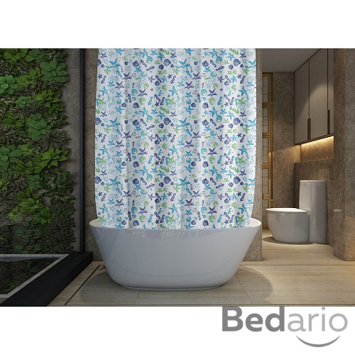 Sprchový závěs Attrativo 180x180 Pláž