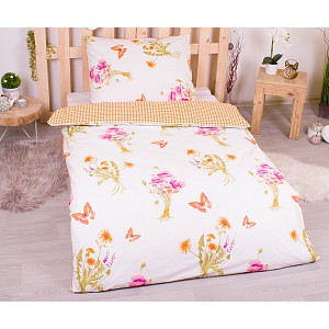 Bavlněné povlečení 140x200+70x90 Motýlí louka velká