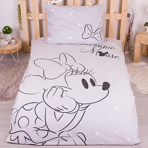 Bavlněné povlečení 140x200+70x90 Minnie Brows Grey