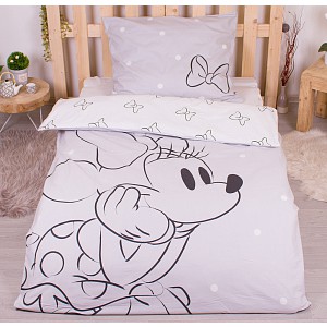 Bavlněné povlečení 140x200+70x90 Minnie Brows Grey