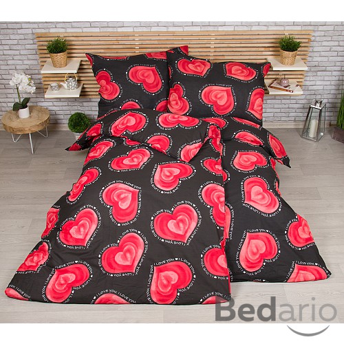 Sada povlečení na dvě lůžka 140x200+70x90 Valentýn