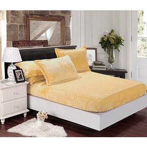 Mikroplyšové prostěradlo 180x200 Elegance - Meruňková