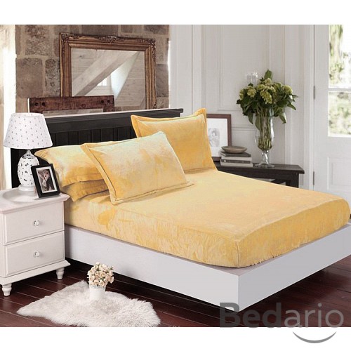 Mikroplyšové prostěradlo 180x200 Elegance - Meruňková