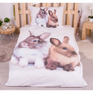 Bavlněné povlečení 140x200+70x90 Králíček - Friends