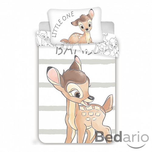 Bavlněné povlečení do postýlky 40x60+100x135 Bambi Stripe