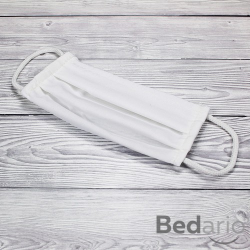 Bavlněná rouška s kapsou - Bílá