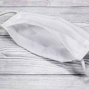 Bavlněná rouška s kapsou - Bílá