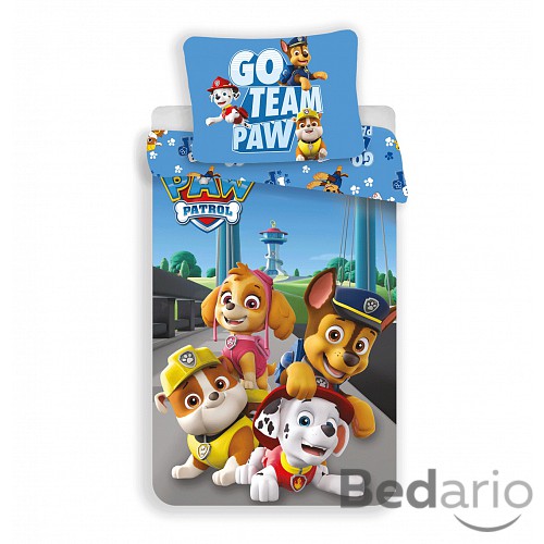 Bavlněné povlečení 140x200+70x90 Tlapková patrola GO PAW