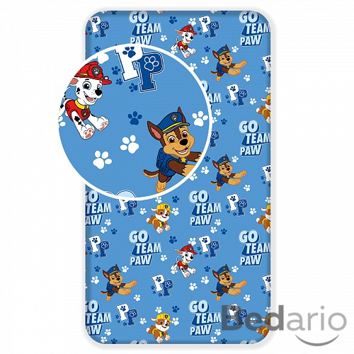 Dětské bavlněné prostěradlo 90x200 Tlapková patrola GO PAW