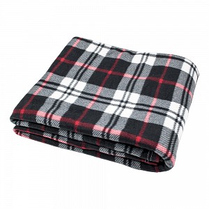 Fleecová deka Old English 150x200 Černobílá kostka