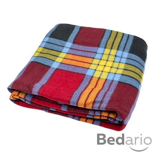 Fleecová deka Old English 150x200 Barevná kostka