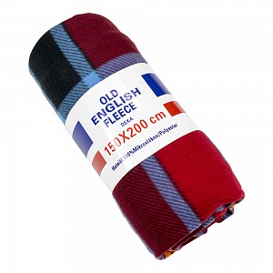 Fleecová deka Old English 150x200 Barevná kostka