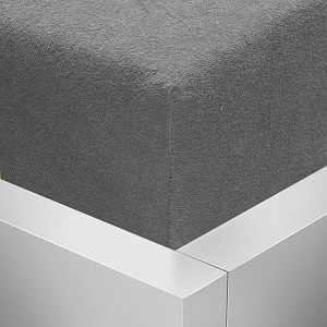 Froté prostěradlo 90x200 Premium - Tmavě šedá