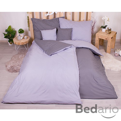 Sedmidílná sada hebkého povlečení 140x200+70x90 Light Grey & Dark Grey