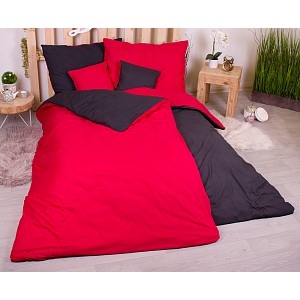 Sedmidílná sada hebkého povlečení 140x200+70x90 Black & Red 2