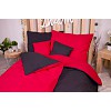 Sedmidílná sada hebkého povlečení 140x200+70x90 Black & Red 2