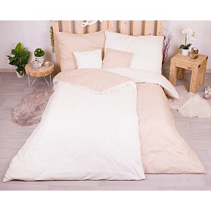 Sedmidílná sada hebkého povlečení 140x200+70x90 Beige & Cream