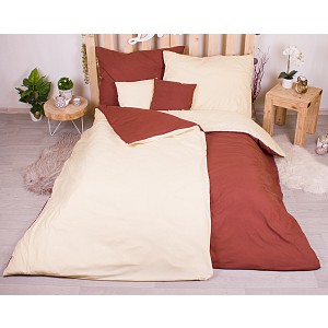 Sedmidílná sada hebkého povlečení 140x200+70x90 Brown & Vanilla
