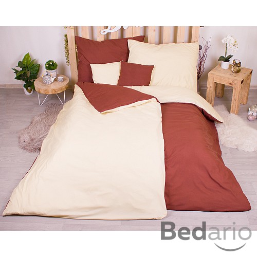 Sedmidílná sada hebkého povlečení 140x200+70x90 Brown & Vanilla